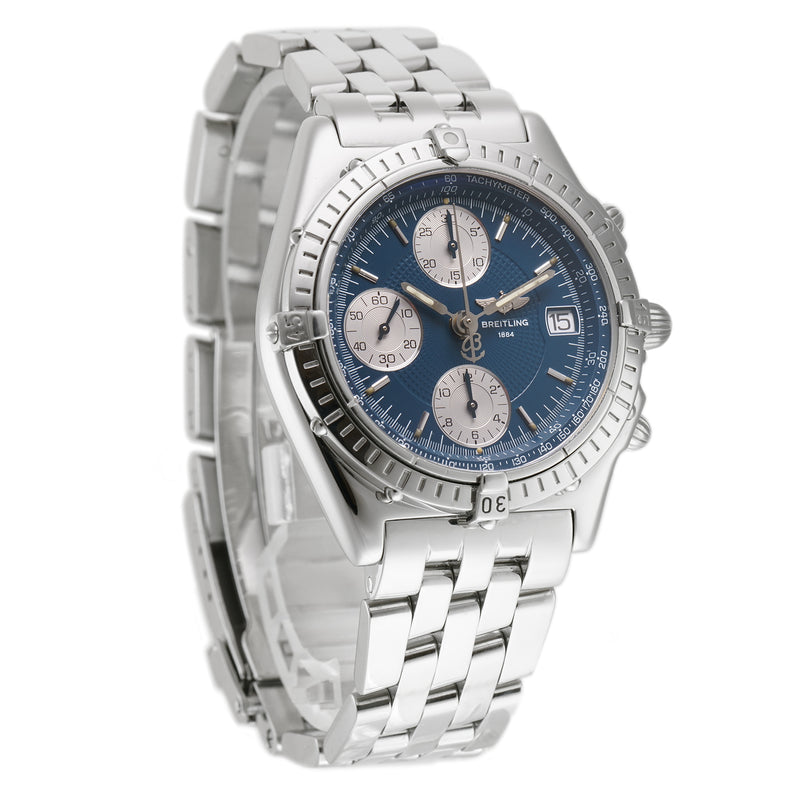 39mm Chronograph Stainless Steel Blue Dial