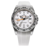 42mm White Dial Orange Hand Caliber 3285 White RubberB Included