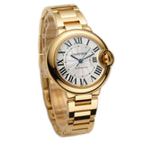 33mm 18k Yellow Gold Silver Dial Auto