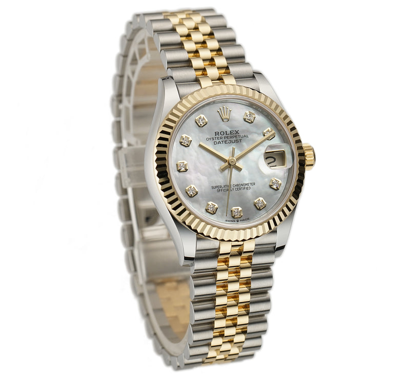 31mm Steel and 18k YG MOP Mother of Pearl Diamond Dial Jubilee