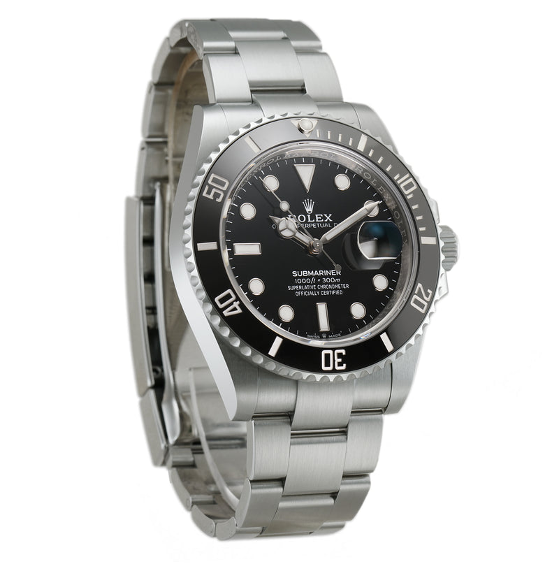 41mm Date Stainless Steel Black Dial