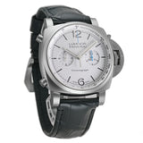 44mm Chronograph Steel White Dial