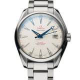 41mm Aqua Terra Captain's Watch Silver Teak Dial