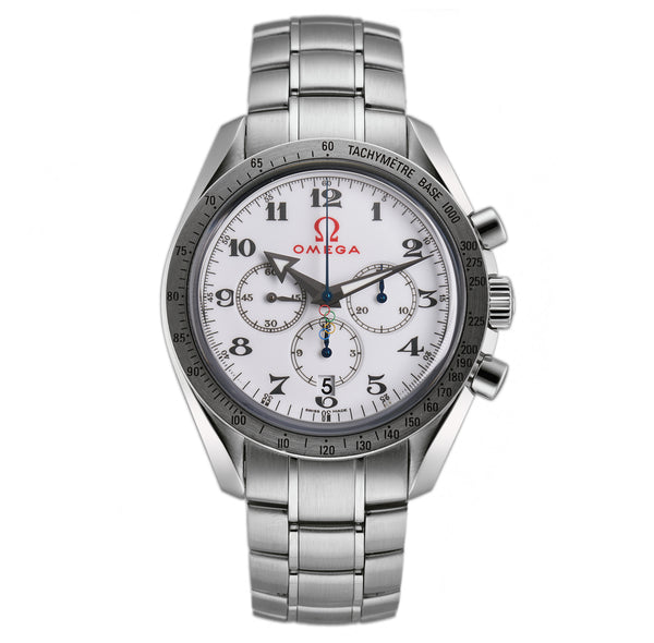 42mm Olympic Edition Chronograph White Dial Original Steel Bracelet Included