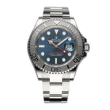 40 Steel Blue Dial Platinum Bezel RubberB