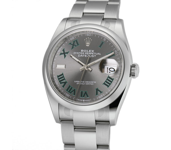 36mm Steel Wimbledon Roman Dial Oyster Bracelet