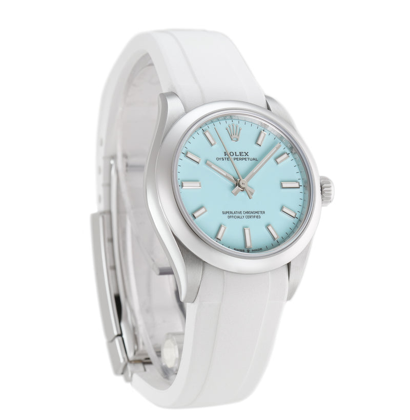 31mm No-Date Tiffany Blue Dial With RubberB