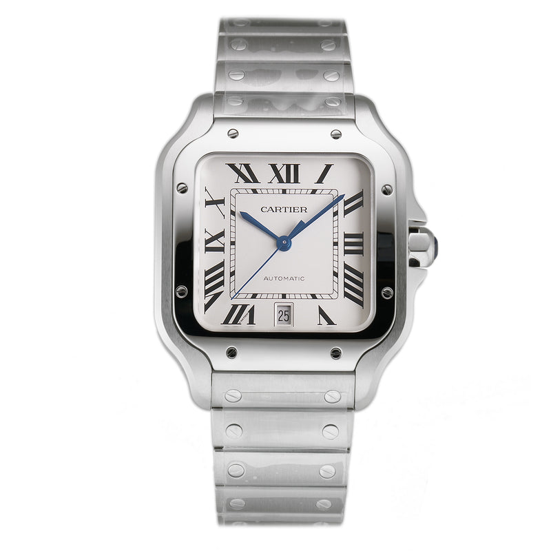 40mm Large Steel Silver Dial Auto