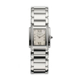 25mm Diamond Bezel Steel White Diamond Dial