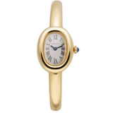 19mm 18k Yellow Gold Bangle Silver Roman Dial Size 16