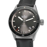 43mm Bathyscaphe Steel Grey Dial Ceramic Bezel on Black Strap