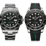 40mm Black Ceramic Bezel Black Dial RubberB