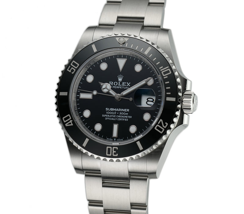 41mm Date Steel Black Dial