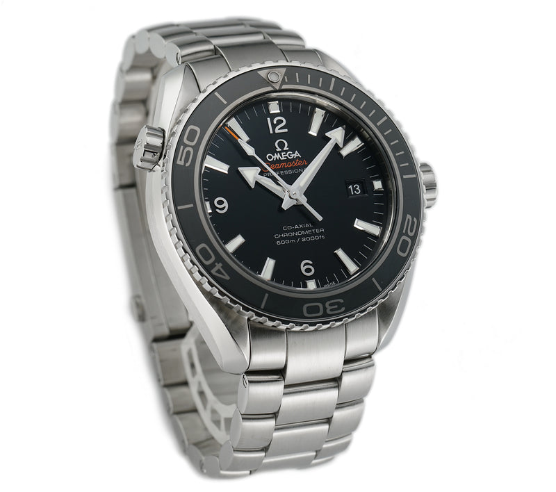 46mm Planet Ocean 600m Steel Black Dial