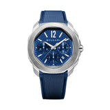 42mm Roma Steel Blue Dial Chronograph