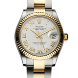 31mm Steel & 18k YG White Roman Dial Oyster Bracelet