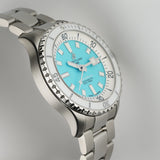 36mm Auto Turquoise Dial Steel Bracelet