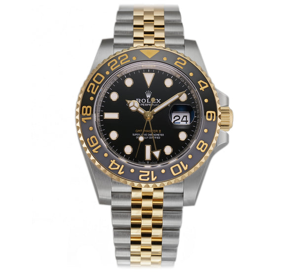 40mm Steel & Yellow Gold Ceramic Bezel Black Dial Jubilee Bracelet