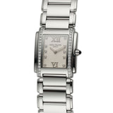 25mm Diamond Bezel Steel White Diamond Dial