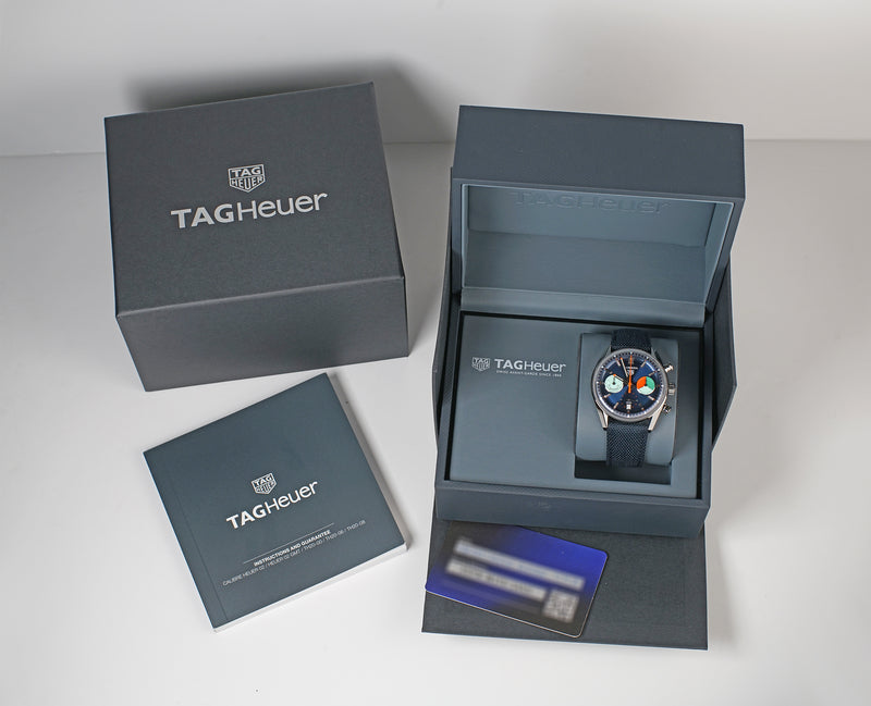 39mm Stainless Steel Chrono Skipper Navy Dial