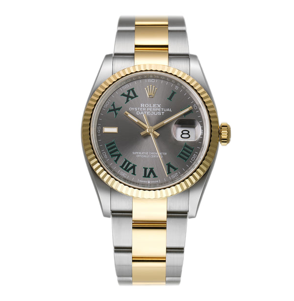 36mm Steel & Yellow Gold Wimbledon Dial Fluted Bezel Oyster Bracelet