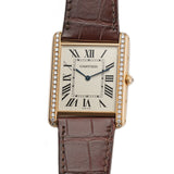 32mm Tank Louis XL Extra Flat 18k RG Diamond Bezel