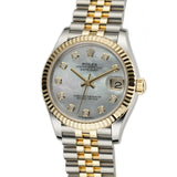 31mm Steel and 18k YG MOP Mother of Pearl Diamond Dial Jubilee