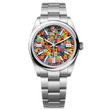 41mm Oystersteel No-Date Multicolored Dial