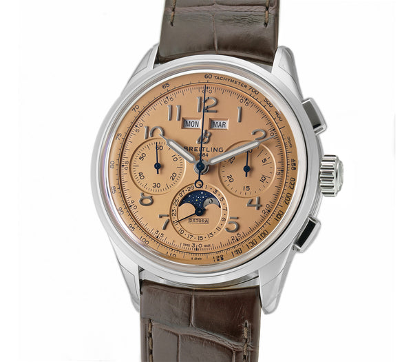 Breitling Premier 42mm B25 Datora Salmon Dial AB2510201K1P1