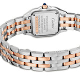 22mm Small Steel & 18k Rose Gold Diamond Bezel Quartz