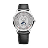 40mm Calendar Moon-phase Steel Black Strap