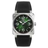 41mm BR-03 Stainless Steel Green Dial Black Strap