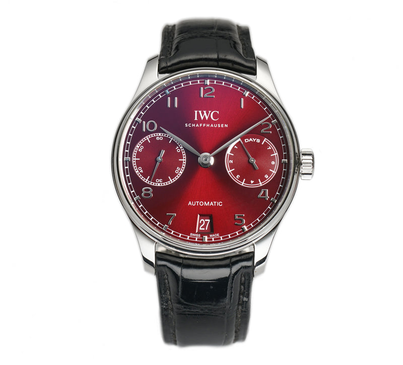 42mm Portugieser 7 Day Steel Red Burgundy Dial 2021