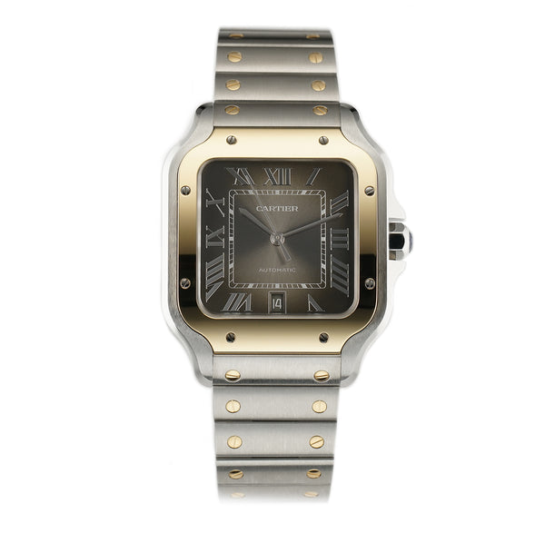 40mm Large Steel & 18k Yellow Gold Anthracite Grey Dial