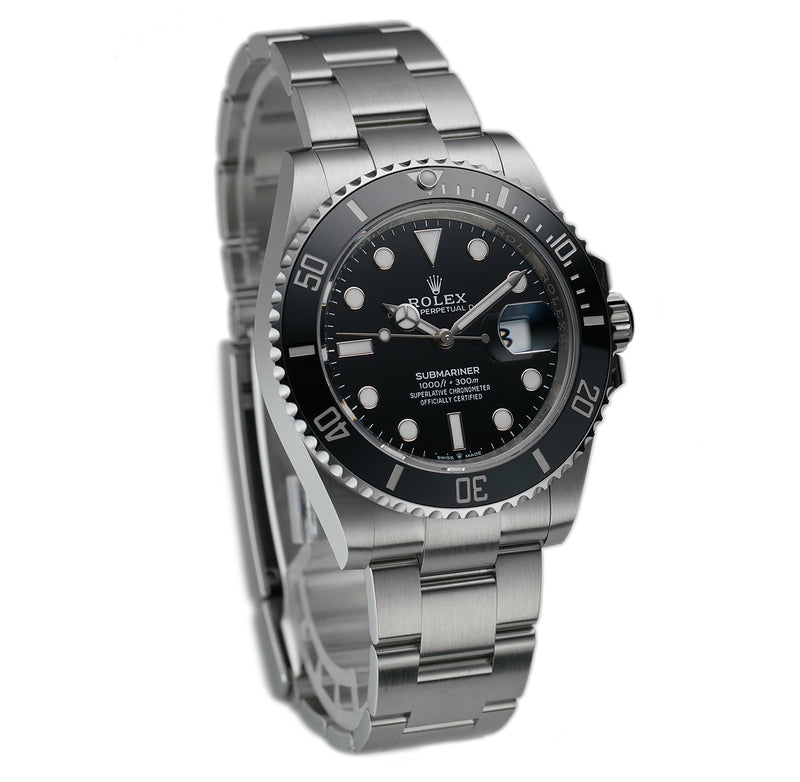 41mm Date Steel Black Dial