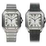 40mm Large Titanium Silver Dial