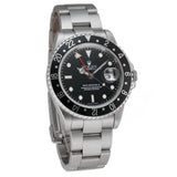40mm Steel Black Bezel Insert P Serial Circa 2000 With RubberB Strap