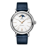 41mm Moonphase Stainless Steel Blue Strap