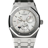 39mm Dual Time Power Reserve Steel Silver Dial 2017