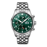 43mm Chronograph Stainless Steel Green Dial On Bracelet