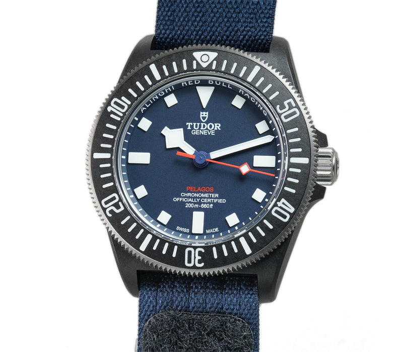 FXD 42mm Black Carbon Blue Dial Alinghi Red Bull Racing