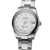 31mm Steel White Roman Dial Oyster Bracelet