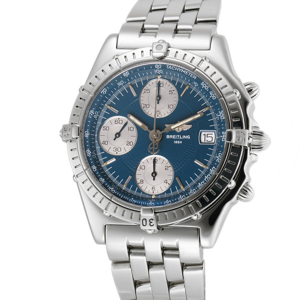Breitling Chronomat 39mm Chronograph Stainless Steel Blue Dial 