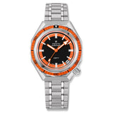 37mm Revival Stainless Steel Black Dial Octagonal Case Bracelet