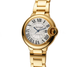 33mm 18k Yellow Gold Silver Dial Auto