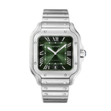 40mm Large Green Dial Stainless Steel Bracelet