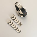 40mm Steel Black Bezel Insert P Serial Circa 2000 With RubberB Strap