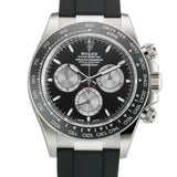 40mm 18k White Gold Ceramic Bezel Black Dial Oysterflex Caliber 4131