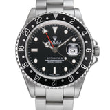 40mm Steel Black Bezel Insert P Serial Circa 2000 With RubberB Strap