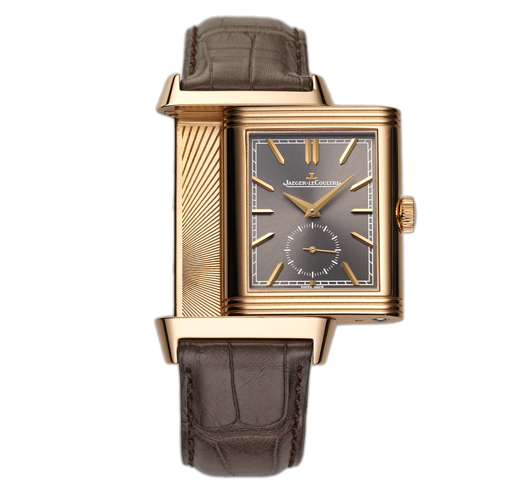 でおすすめアイテム。 JLC Dial Grey Charcoal RG 18k Duoface Tribute 30mm Reverso 財布・ケース・小物入れ